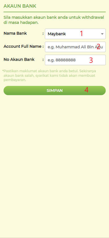 Step 2 - Register at PakarCuci8 Casino - Part 1