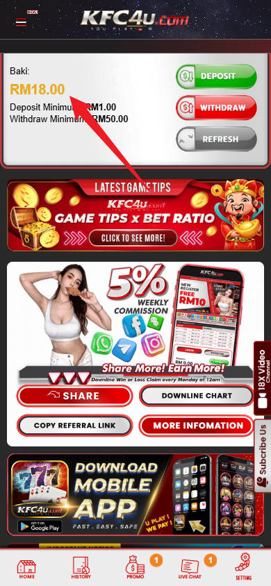 Step 4 - Register at i1KFC4U Casino - Free Credit 365 - Part 1