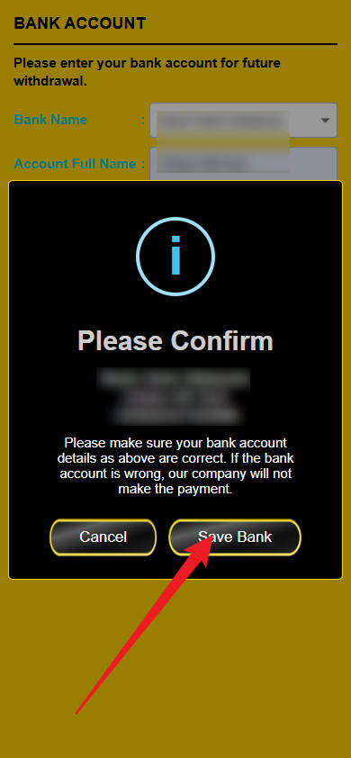 Step 2 - Register at Senang Club Casino - Part 2