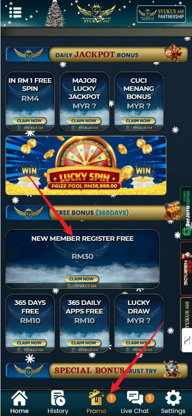 Step 3 - Register at Syukur668 Casino - Part 1