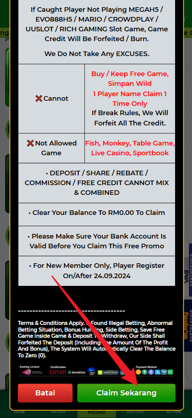 Step 3 - Register at MYBOS Casino - Free Credit Slot - Part 2