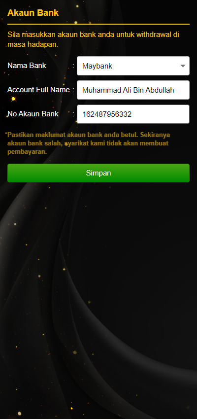 Step 2 - Register at vip99 Casino (part 1)