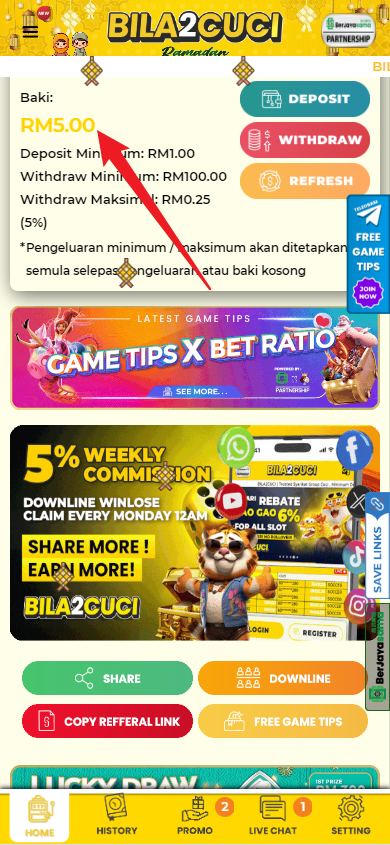 Step 4 - Register at Bila2cuci Casino - Free Credit Slot - Part 1