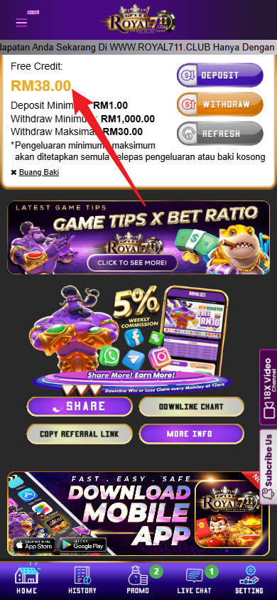Step 4 - Register at Royal711 Casino - Part 1