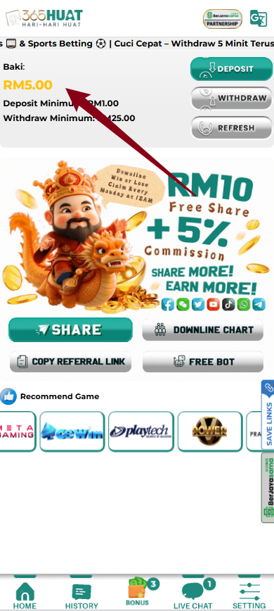 Step 4 - Register at 365Huat Casino - Free Credit Slot - Part 1