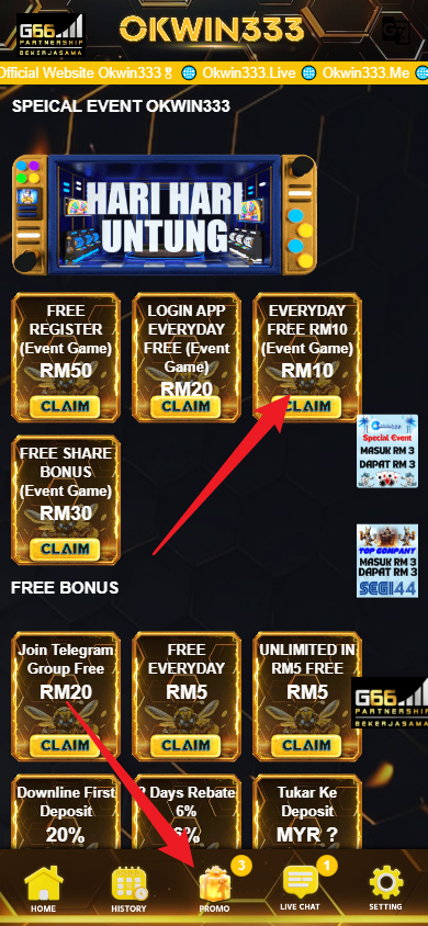 Step 3 - Register at OKWIN333 Casino - Free Credit 365 - Part 1