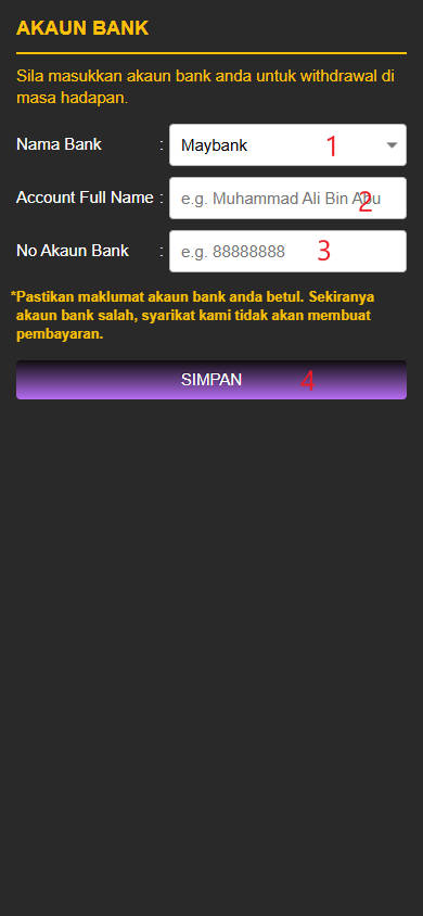 Step 2 - Register at Royal711 Casino - Part 1