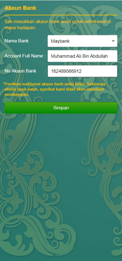 Step 2 - Register at 12Cuci Casino (part 1)