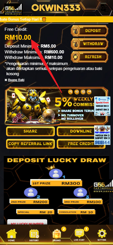 Step 4 - Register at OKWIN333 Casino - Free Credit 365 - Part 1