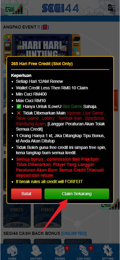 Step 3 - Register at SEGI44 Casino - Free Credit 365 - Part 2