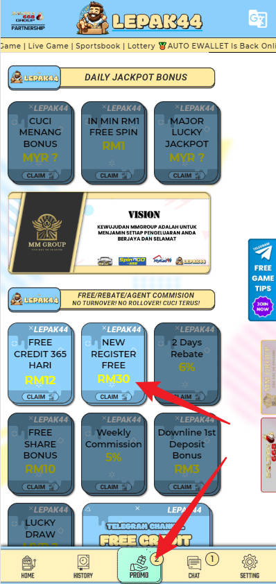 Step 3 - Register at Lepak44 Casino - Part 1