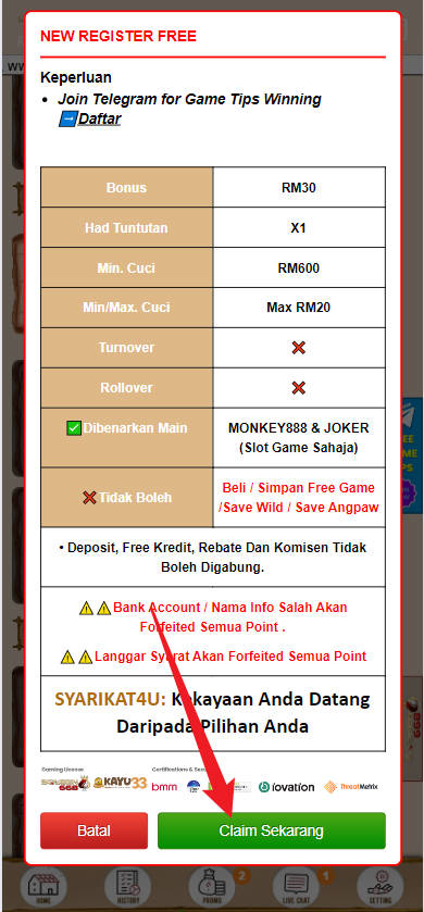 Step 3 - Register at KAYU33 Casino - Part 2