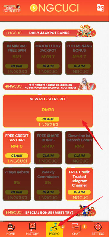 Step 3 - Register at OngCuci Casino - Part 1