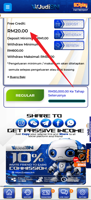 Step 4 - Register at JudiSini Casino - Part 1