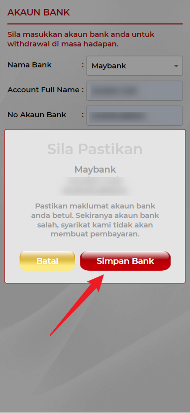 Step 2 - Register at Manis33 - Free Credit 365 - Part 2
