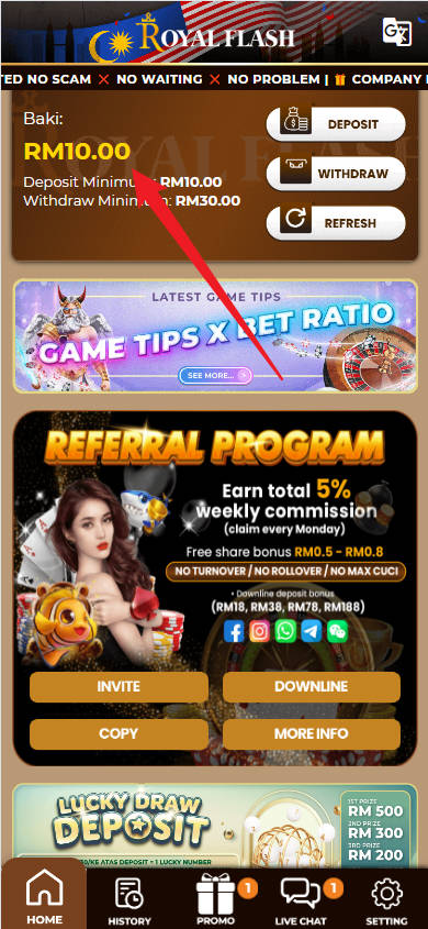 Step 4 - Register at RoyalFlash22 Casino - Free Credit 365 - Part 1