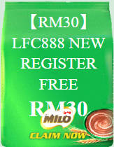 Freecreditrm - MiloAis88 Free Credit No Deposit RM30 - Banner