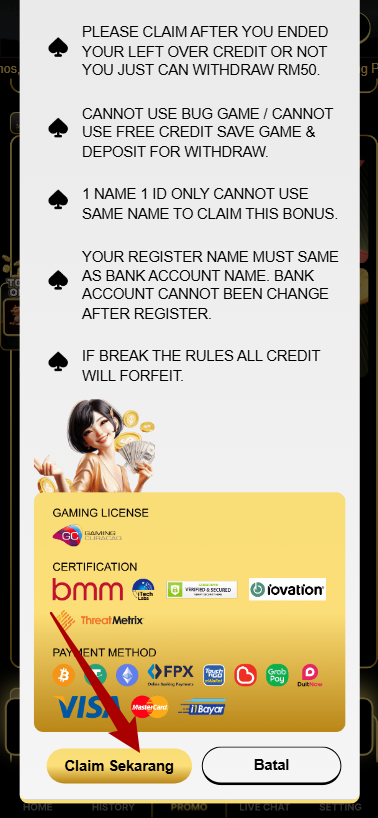 Step 3 - Register at Mamak24 Casino - Part 2