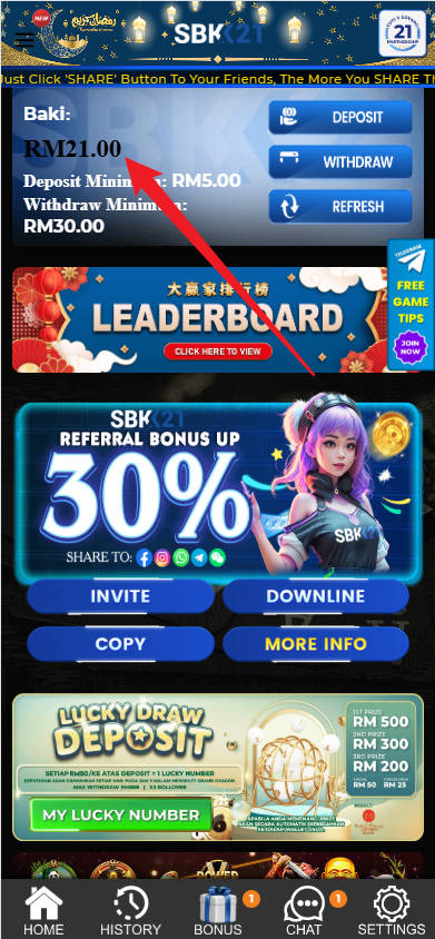 Step 4 - Register at SBK21 Casino - Free Credit 365 - Part 1