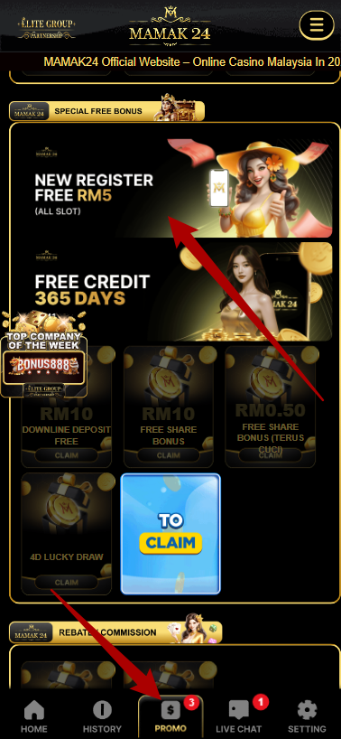 Step 3 - Register at Mamak24 Casino - Part 1