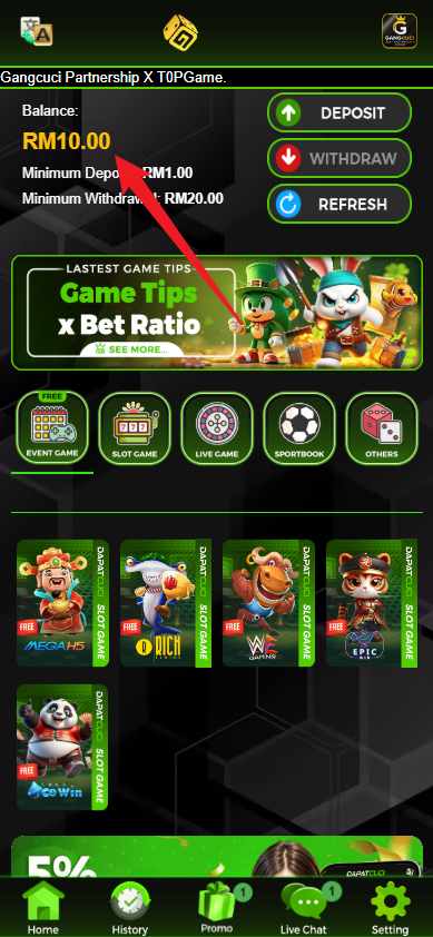 Step 4 - Register at DapatCuci Casino - Free Credit 365 - Part 1