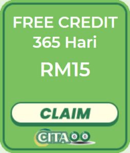 Freecreditrm - Cita66 Free Credit 365 RM15 - Banner