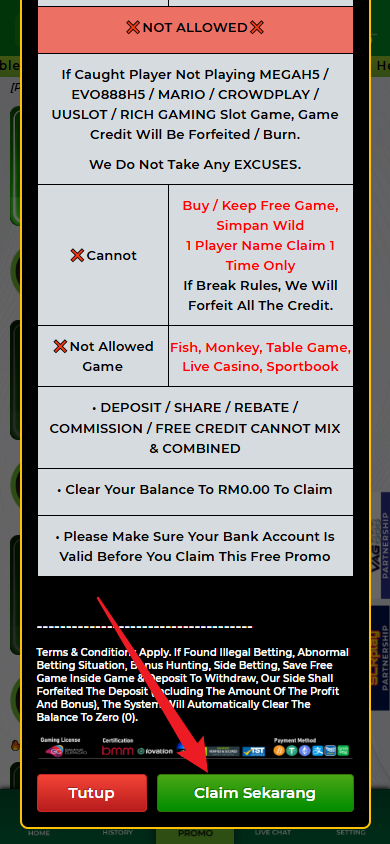 Step 3 - Register at MYBOS Casino - Free Credit 365 - Part 2