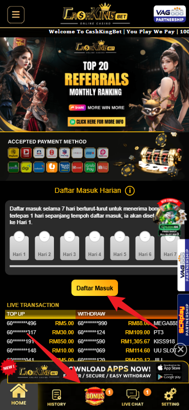 Step 1 - Register at CashKingBet Casino - Part 1