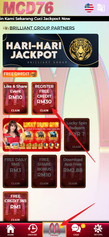 Step 3 - Register at MCD76 Casino - Part 1