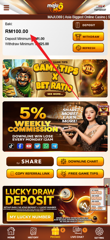 Step 4 - Register at Maju369 Casino - Part 1