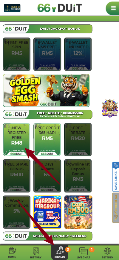 Step 3 - Register at 668Duit Casino - Free Credit Slot - Part 1 Step 3 - Register at 668Duit Casino - Free Credit Slot - Part 1