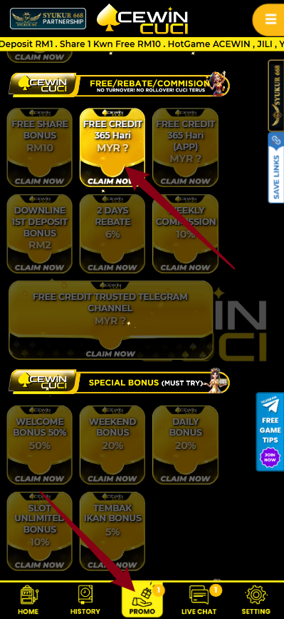 Step 3 - Register at AcewinCuci Casino - Free Credit 365 - Part 1 Step 3 - Register at AcewinCuci Casino - Free Credit 365 - Part 1