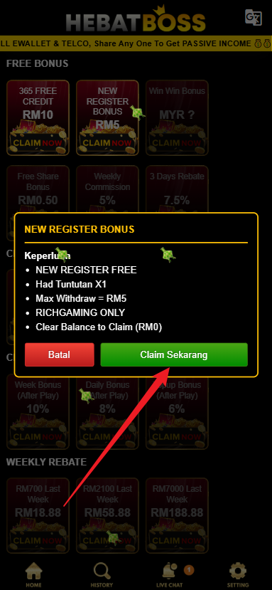 Step 3 - Register at Hebatboss Casino - Free Credit Slot - Part 2 Step 3 - Register at Hebatboss Casino - Free Credit Slot - Part 2