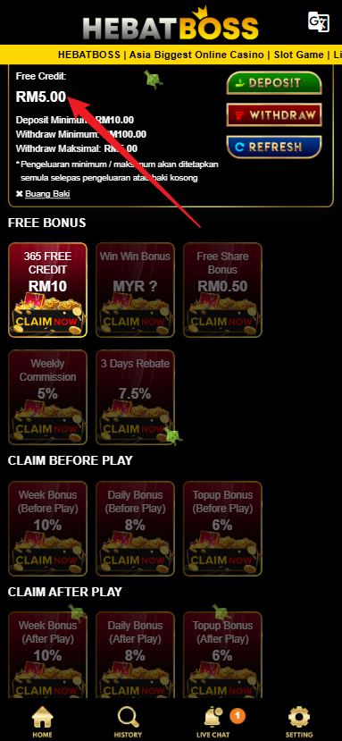 Step 4 - Register at Hebatboss Casino - Free Credit Slot - Part 1 Step 4 - Register at Hebatboss Casino - Free Credit Slot - Part 1