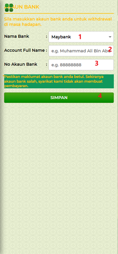 Step 2 - Register at Nasib888 Casino - Part 1 Step 2 - Register at Nasib888 Casino - Part 1