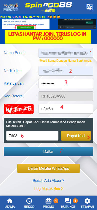 Step 1 - Register at Spin'nGo Casino - Part 2 Step 1 - Register at Spin'nGo Casino - Part 2