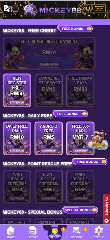 Step 3 - Register at Mickey88 Casino - Free Credit No Deposit - Part 1