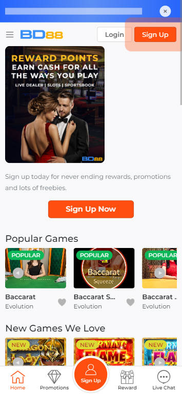 Freecreditrm - BD88 Casino Review - Homepage