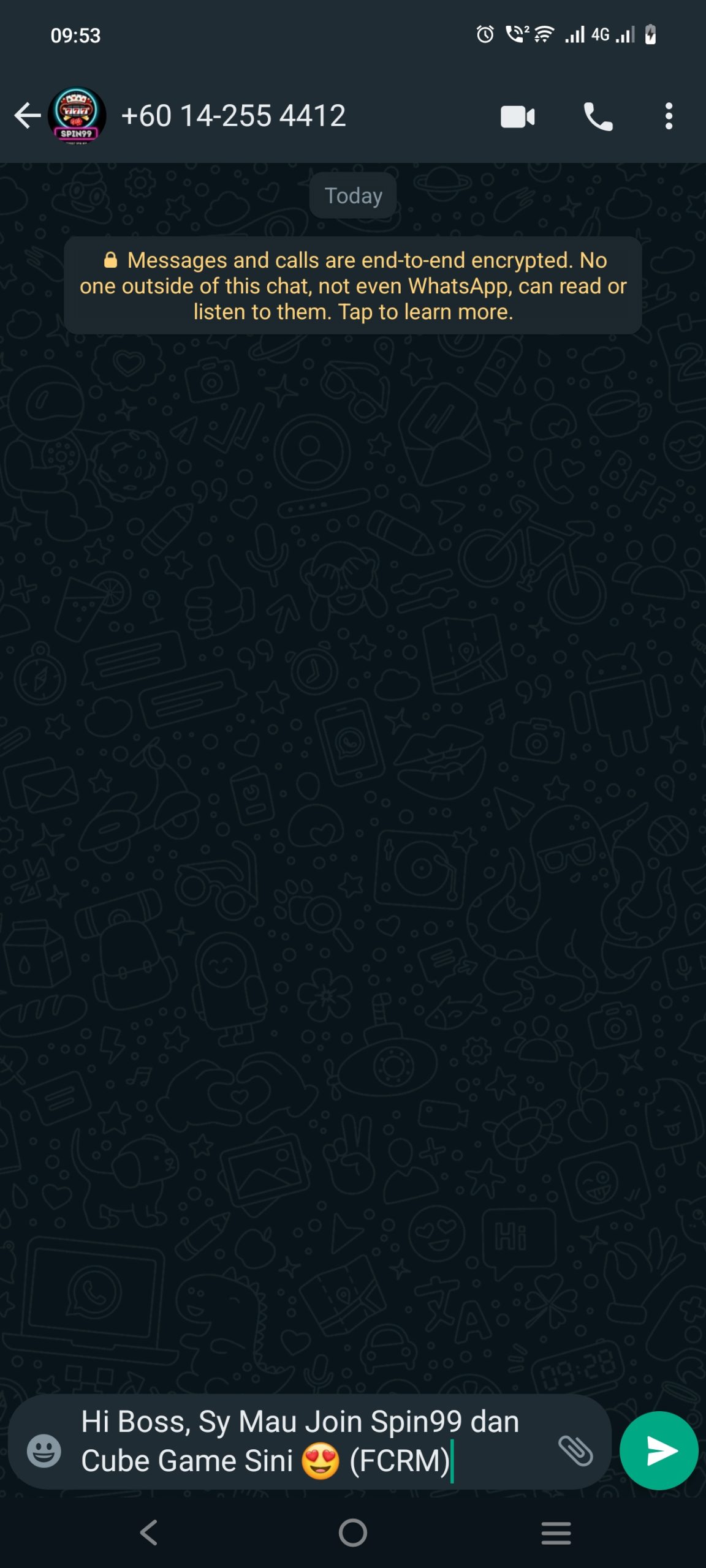 Step 1 - Go to SPIN99 WhatsApp support Step 1 - Go to SPIN99 WhatsApp support
