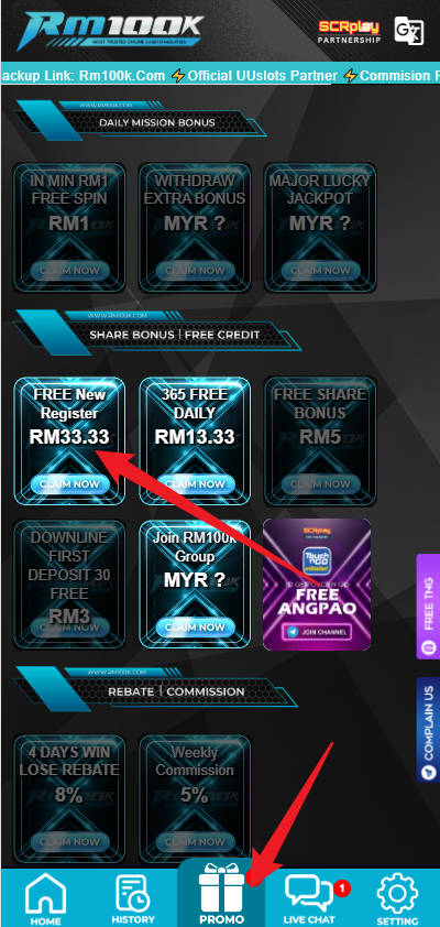 Step 3 - Register at RM100k Casino - Part 1 Step 3 - Register at RM100k Casino - Part 1