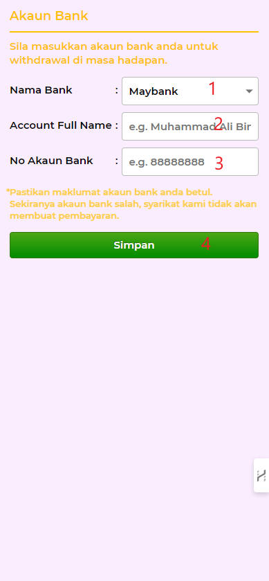 Step 2 - Register at Judi4U Casino - Part 1 Step 2 - Register at Judi4U Casino - Part 1