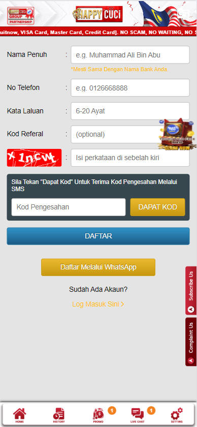 Step 1 - Register at HAPPYCUCI Casino - Part 2 Step 1 - Register at HAPPYCUCI Casino - Part 2