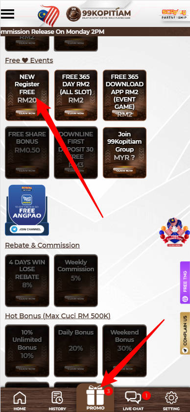 Step 3 - Register at 99Kopitiam Casino - Part 1 Step 3 - Register at 99Kopitiam Casino - Part 1