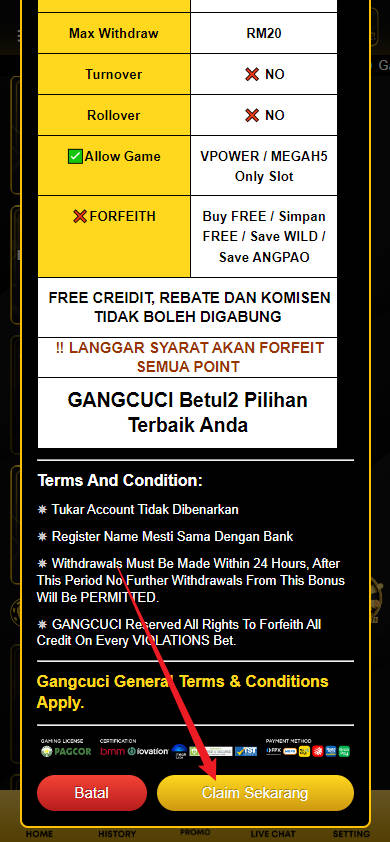 Step 3 - Register at GANGCUCI Casino - Part 2 Step 3 - Register at GANGCUCI Casino - Part 2