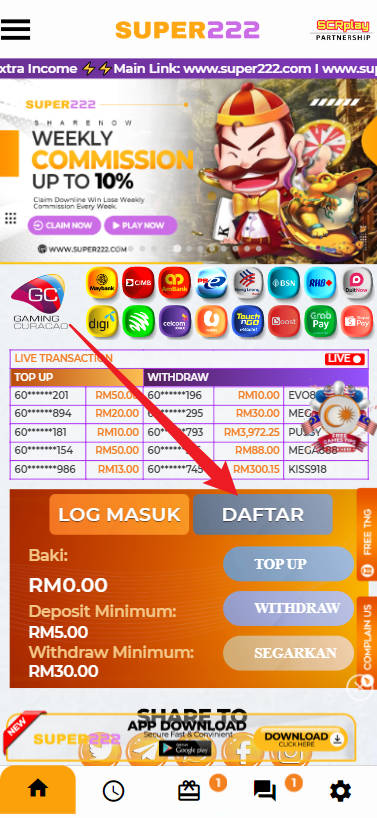 Step 1 - Register at Super222 Casino - Part 1 Step 1 - Register at Super222 Casino - Part 1