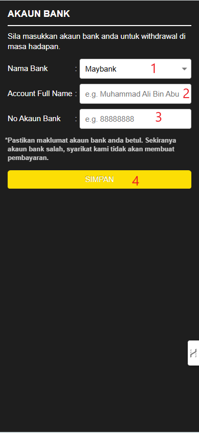 Step 2 - Register at JD99 Casino - Part 2 Step 2 - Register at JD99 Casino - Part 2