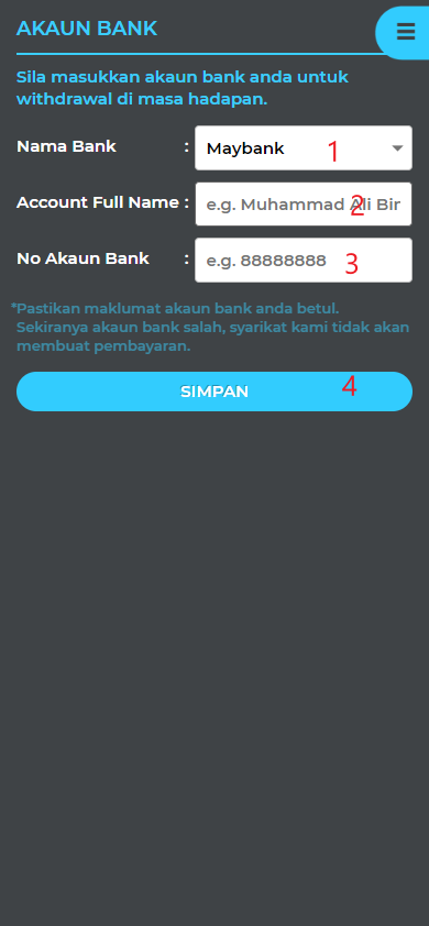 Step 2 - Register at Waze2Win Casino - Part 1