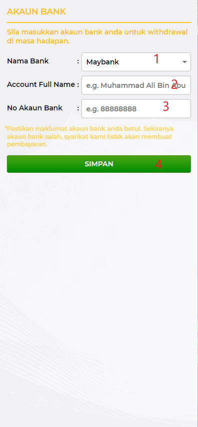 Step 2 - Register at K4CLUB Casino - Part 1 Step 2 - Register at K4CLUB Casino - Part 1