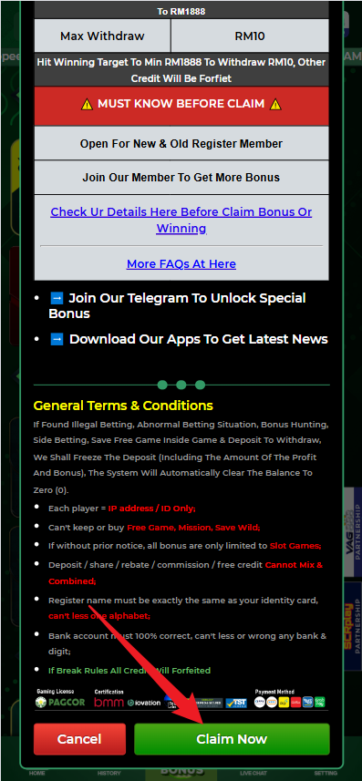 Step 3 - Register at BBCLUBS Casino - Free Credit Slot - Part 2