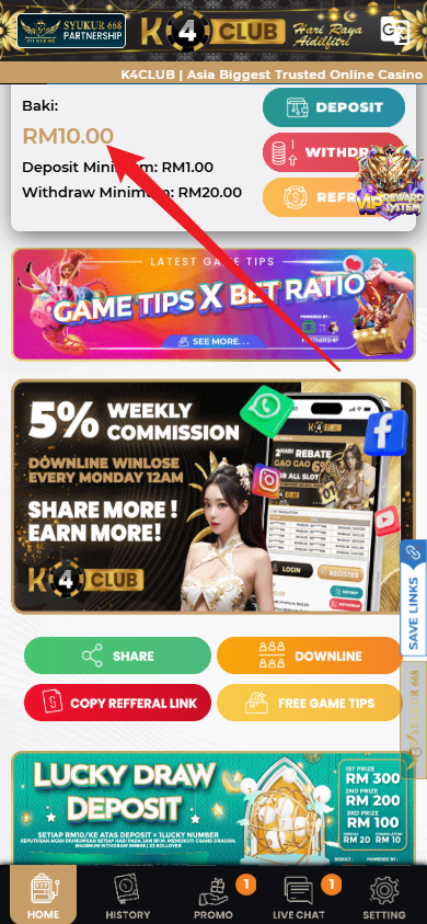 Step 4 - Register at K4CLUB Casino - Free Credit 365 - Part 1 Step 4 - Register at K4CLUB Casino - Free Credit 365 - Part 1